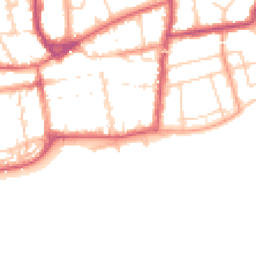 Daytime road noise heatmap for TN40 1BW