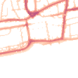 Daytime road noise heatmap for TN40 1BX