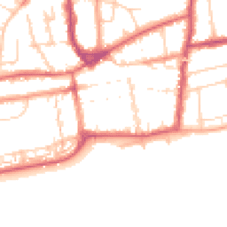 Daytime road noise heatmap for TN40 1BY