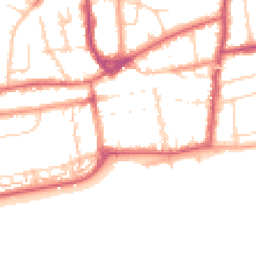 Daytime road noise heatmap for TN40 1BZ