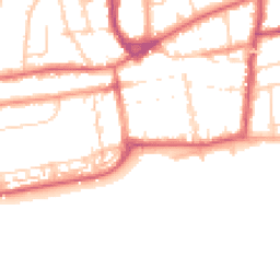 Daytime road noise heatmap for TN40 1DA