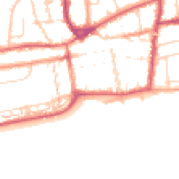 Daytime road noise heatmap for TN40 1DB