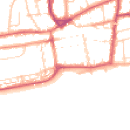 Daytime road noise heatmap for TN40 1DD