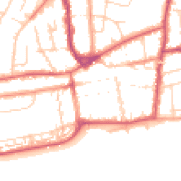 Daytime road noise heatmap for TN40 1DE