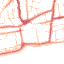 Daytime road noise heatmap for TN40 1DF