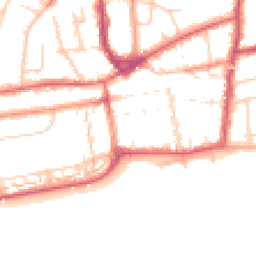 Daytime road noise heatmap for TN40 1DN