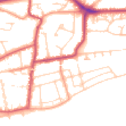 Daytime road noise heatmap for TN40 1DS