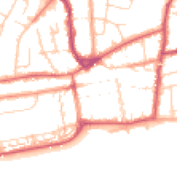 Daytime road noise heatmap for TN40 1DT