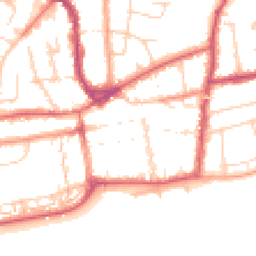 Daytime road noise heatmap for TN40 1DU