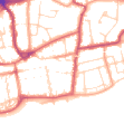 Daytime road noise heatmap for TN40 1EA