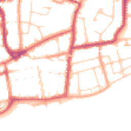 Daytime road noise heatmap for TN40 1ED