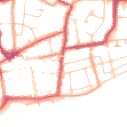 Daytime road noise heatmap for TN40 1EE