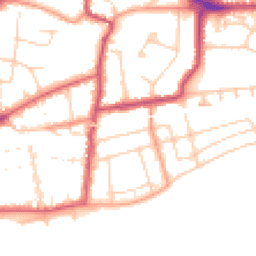 Daytime road noise heatmap for TN40 1EG