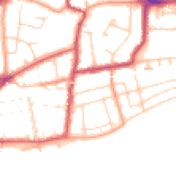 Daytime road noise heatmap for TN40 1EH