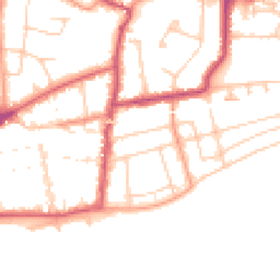 Daytime road noise heatmap for TN40 1EJ