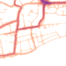 Daytime road noise heatmap for TN40 1EL