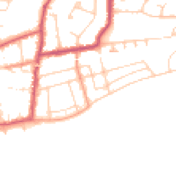 Daytime road noise heatmap for TN40 1EN