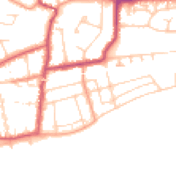 Daytime road noise heatmap for TN40 1EP