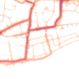 Daytime road noise heatmap for TN40 1EQ