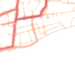 Daytime road noise heatmap for TN40 1EW