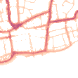Daytime road noise heatmap for TN40 1HT