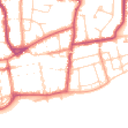 Daytime road noise heatmap for TN40 1HY