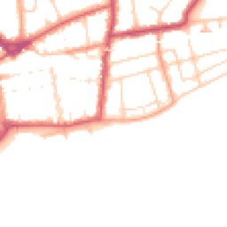 Daytime road noise heatmap for TN40 1JY