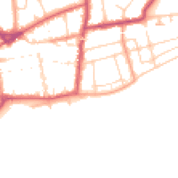 Daytime road noise heatmap for TN40 1JZ