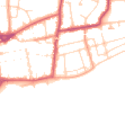 Daytime road noise heatmap for TN40 1LF