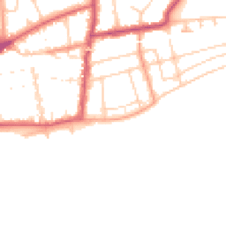 Daytime road noise heatmap for TN40 1LG