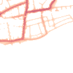 Daytime road noise heatmap for TN40 1LJ