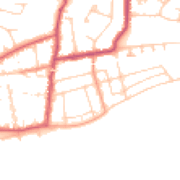 Daytime road noise heatmap for TN40 1LU