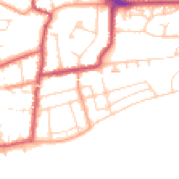 Daytime road noise heatmap for TN40 1NE