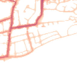 Daytime road noise heatmap for TN40 1NH