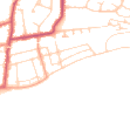 Daytime road noise heatmap for TN40 1NP
