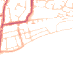 Daytime road noise heatmap for TN40 1NR