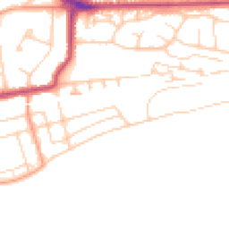 Daytime road noise heatmap for TN40 1NT