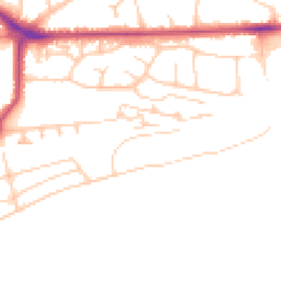 Daytime road noise heatmap for TN40 1PE