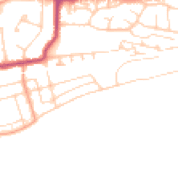 Daytime road noise heatmap for TN40 1PJ
