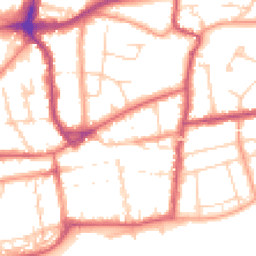 Daytime road noise heatmap for TN40 1QA