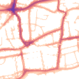 Daytime road noise heatmap for TN40 1QF