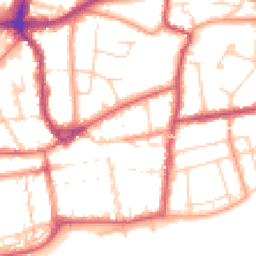 Daytime road noise heatmap for TN40 1QQ