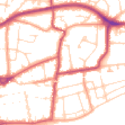 Daytime road noise heatmap for TN40 1RW