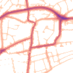 Daytime road noise heatmap for TN40 1SZ