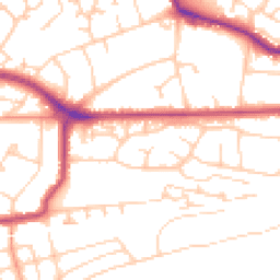 Daytime road noise heatmap for TN40 1TG