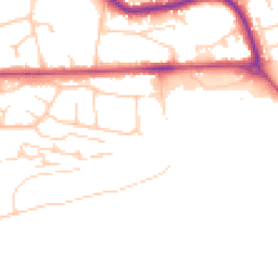 Daytime road noise heatmap for TN40 1TT