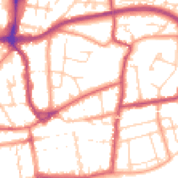 Daytime road noise heatmap for TN40 1UE