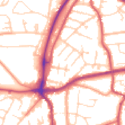 Daytime road noise heatmap for TN40 2AJ