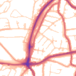 Daytime road noise heatmap for TN40 2AL