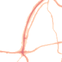 Night-time road noise heatmap for TN40 2AL